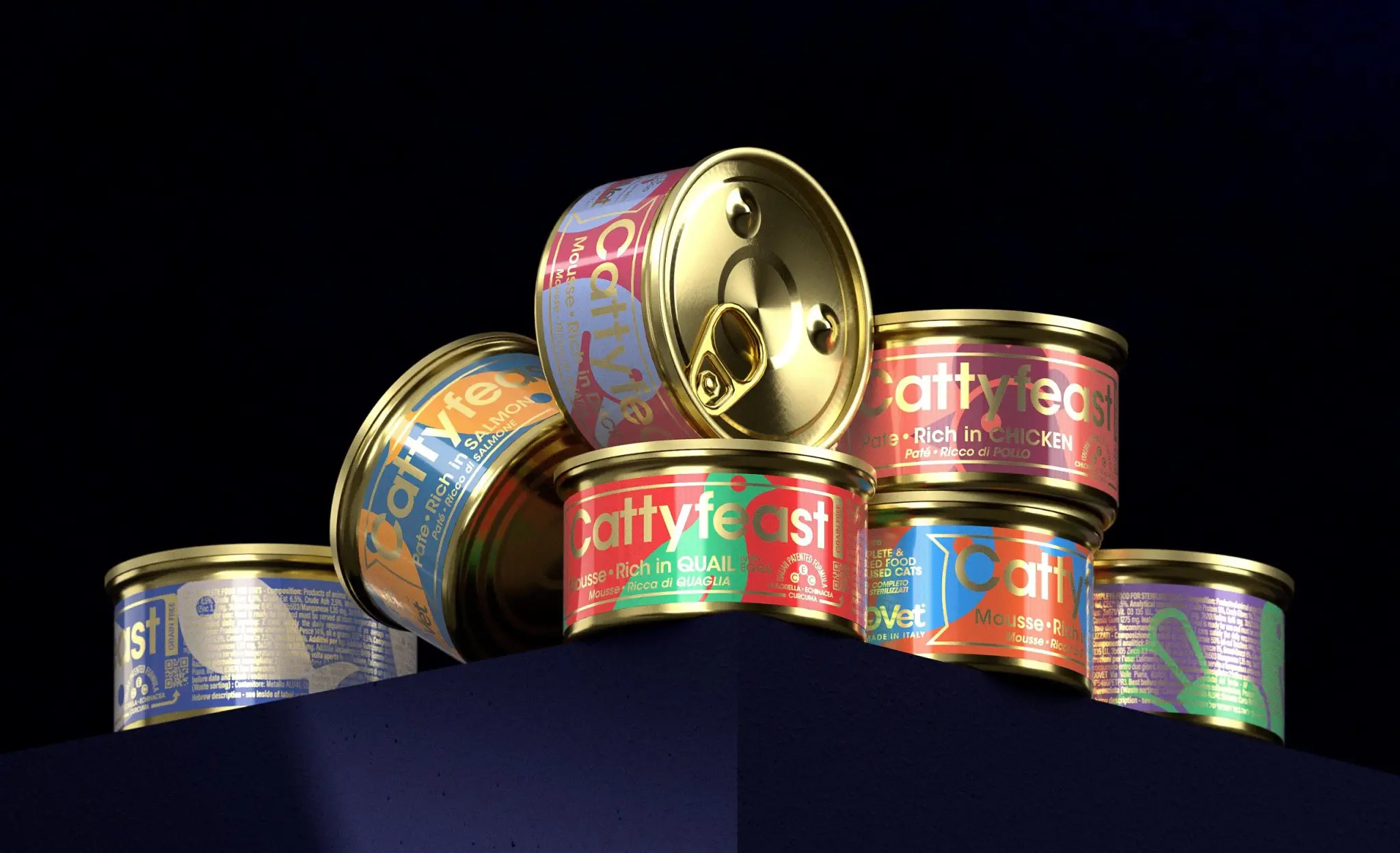 CattyFeast vince i Dieline Awards 2026 nella categoria umido per gatti.